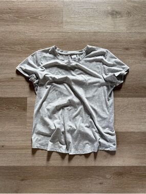 Yogalicious gray yoga open back shirt